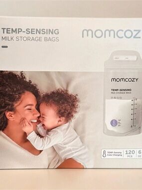 Momcozy Temp-Sensing Milk Storage Bags 120-Count 6 oz NWT